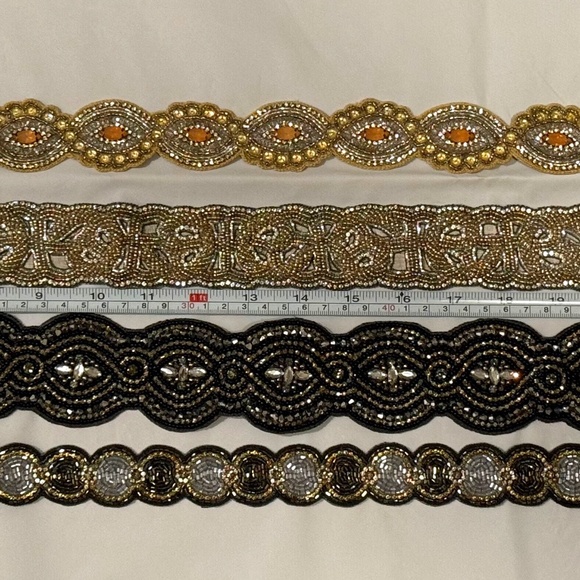 Anthropologie Beaded Stretch Belts - Picture 1 of 5